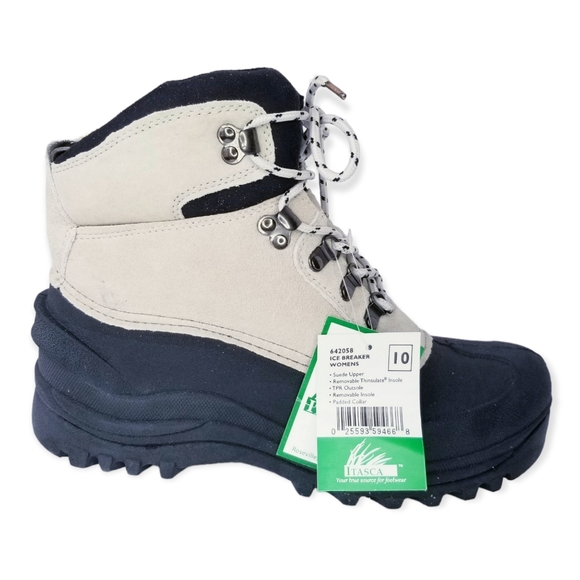 Itasca "Ice Breaker" Grey Suede Insulated Winter Ankle Boots Woman's Size 10 - Picture 4 of 8